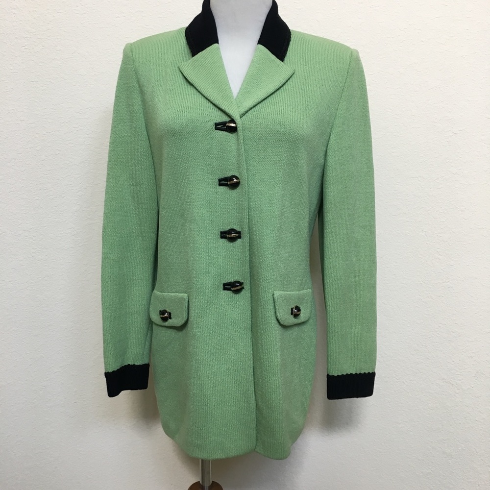 St. John Collection 2 Santana Knit Top Green
